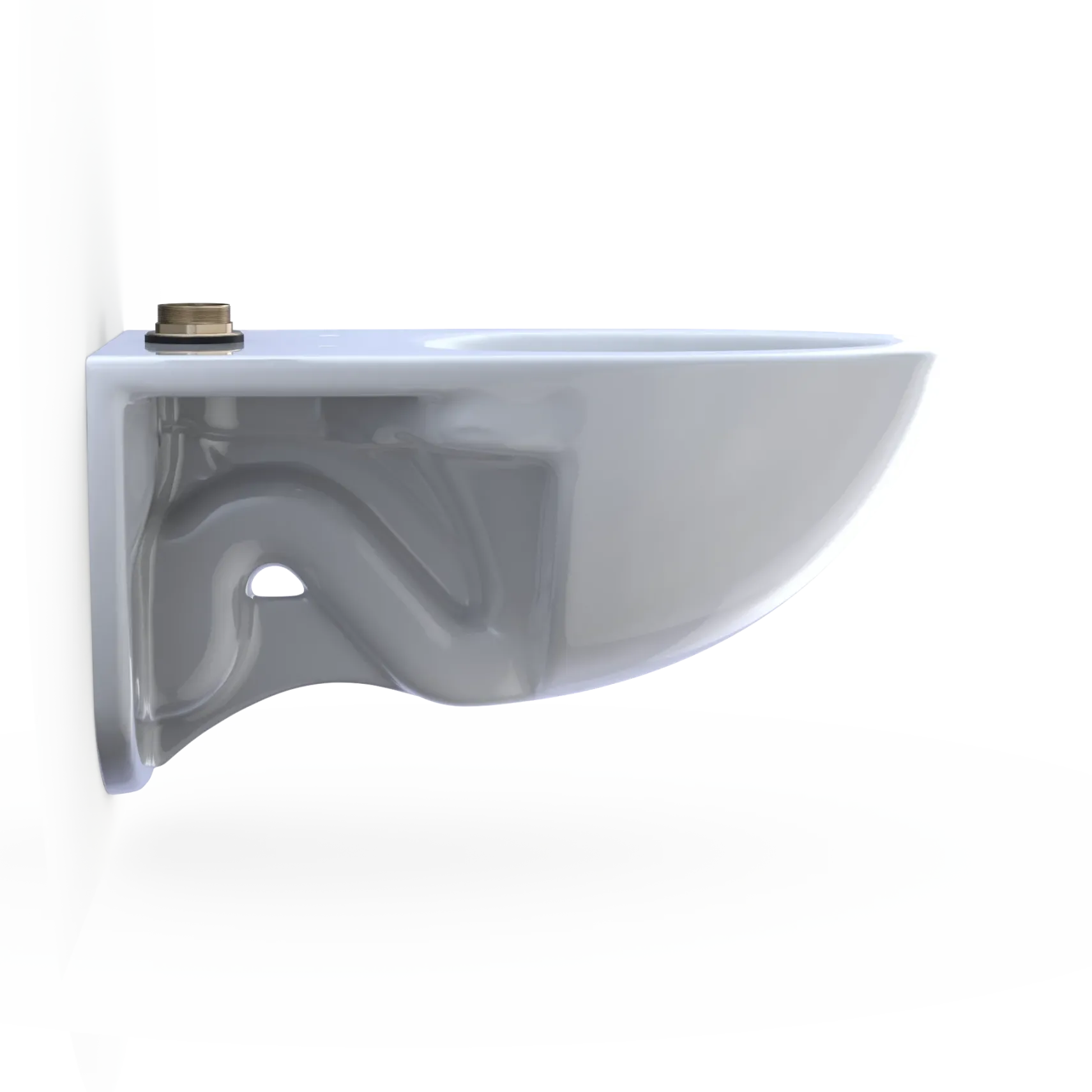 TOTO TORNADO FLUSH Commercial Flushometer Wall-Mounted Toilet, Elongated, Cotton White, Vitreous China, CT728CU#01