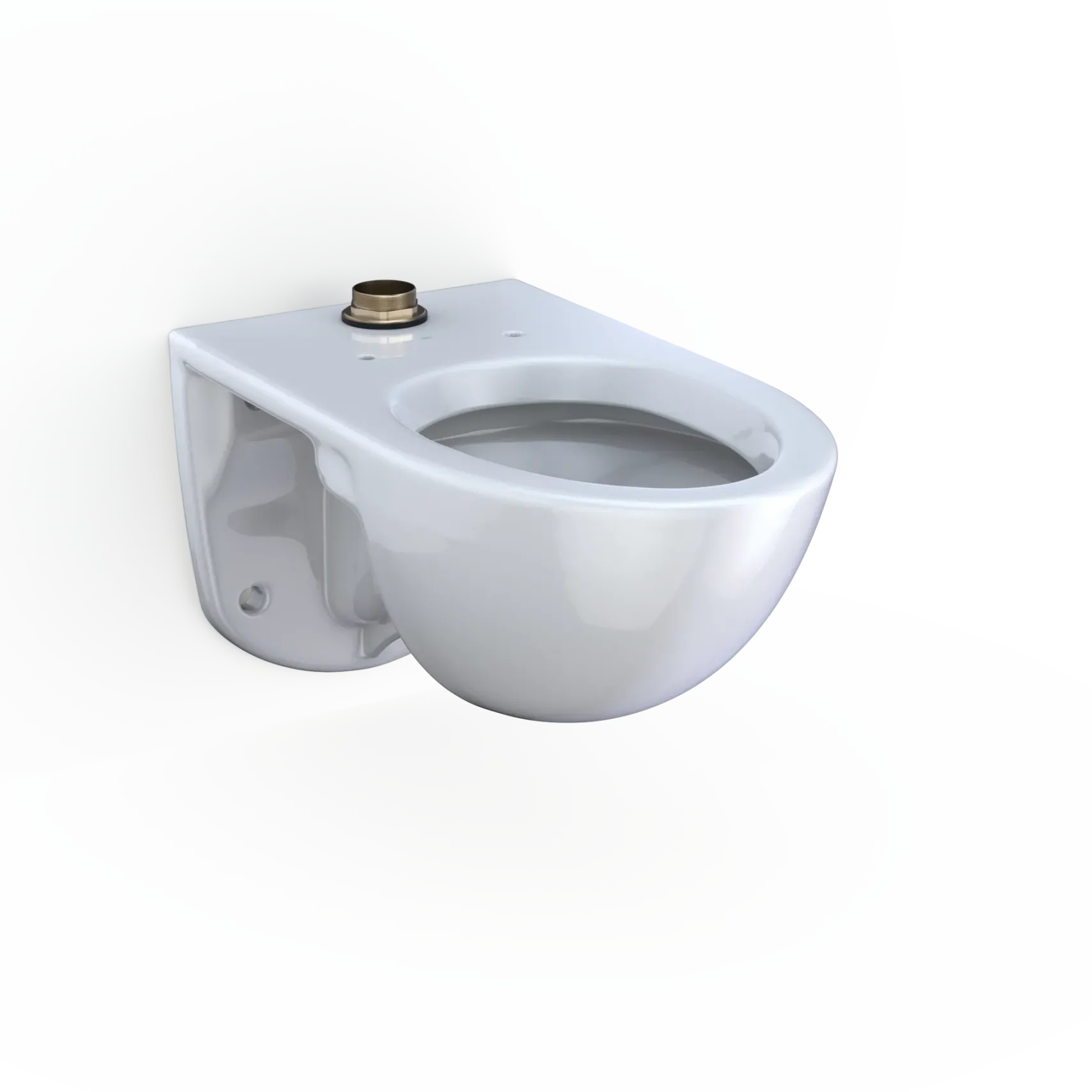 TOTO TORNADO FLUSH Commercial Flushometer Wall-Mounted Toilet, Elongated, Cotton White, Vitreous China, CT728CU#01