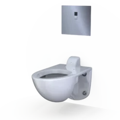TOTO TORNADO FLUSH Commercial Flushometer Wall-Mounted Toilet with CEFIONTECT, Elongated, Cotton White, Vitreous China, CT728CUVG#01