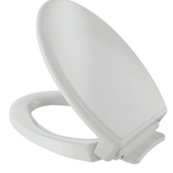 TOTO Traditional SoftClose Non Slamming, Slow Close Elongated Toilet Seat and Lid, Colonial White, Plastic, SS154#11