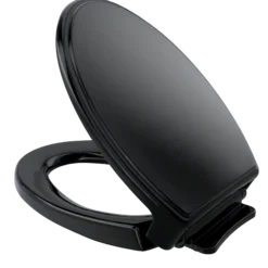 TOTO Traditional SoftClose Non Slamming, Slow Close Elongated Toilet Seat and Lid, Ebony, Plastic, SS154#51