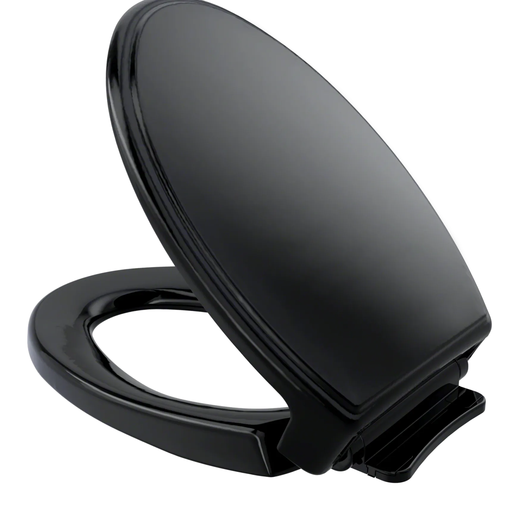 TOTO Traditional SoftClose Non Slamming, Slow Close Elongated Toilet Seat and Lid, Ebony, Plastic, SS154#51