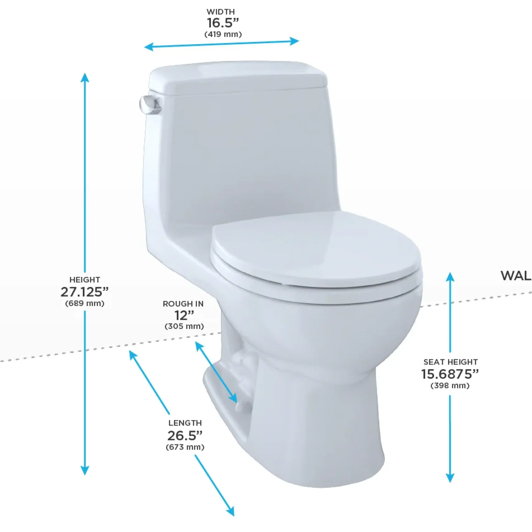 TOTO Ultimate One-Piece Round Bowl 1.6 GPF Toilet, Colonial White, Vitreous China, MS853113#11