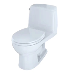 TOTO Ultimate One-Piece Round Bowl 1.6 GPF Toilet, Cotton White, Vitreous China, MS853113#01