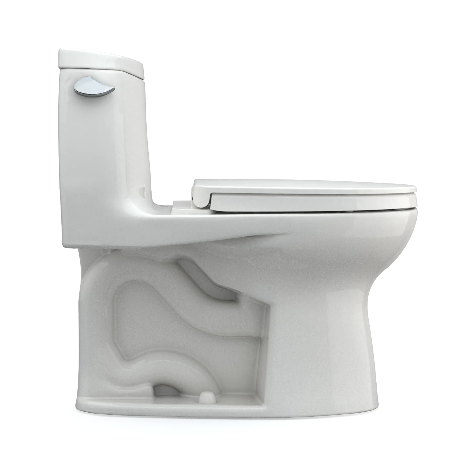 TOTO UltraMax II One-Piece Elongated 1.28 GPF Universal Height Toilet with CEFIONTECT and SS124 SoftClose Seat, WASHLET+ Ready, Colonial White, Vitreous China|Plastic, MS604124CEFG#11