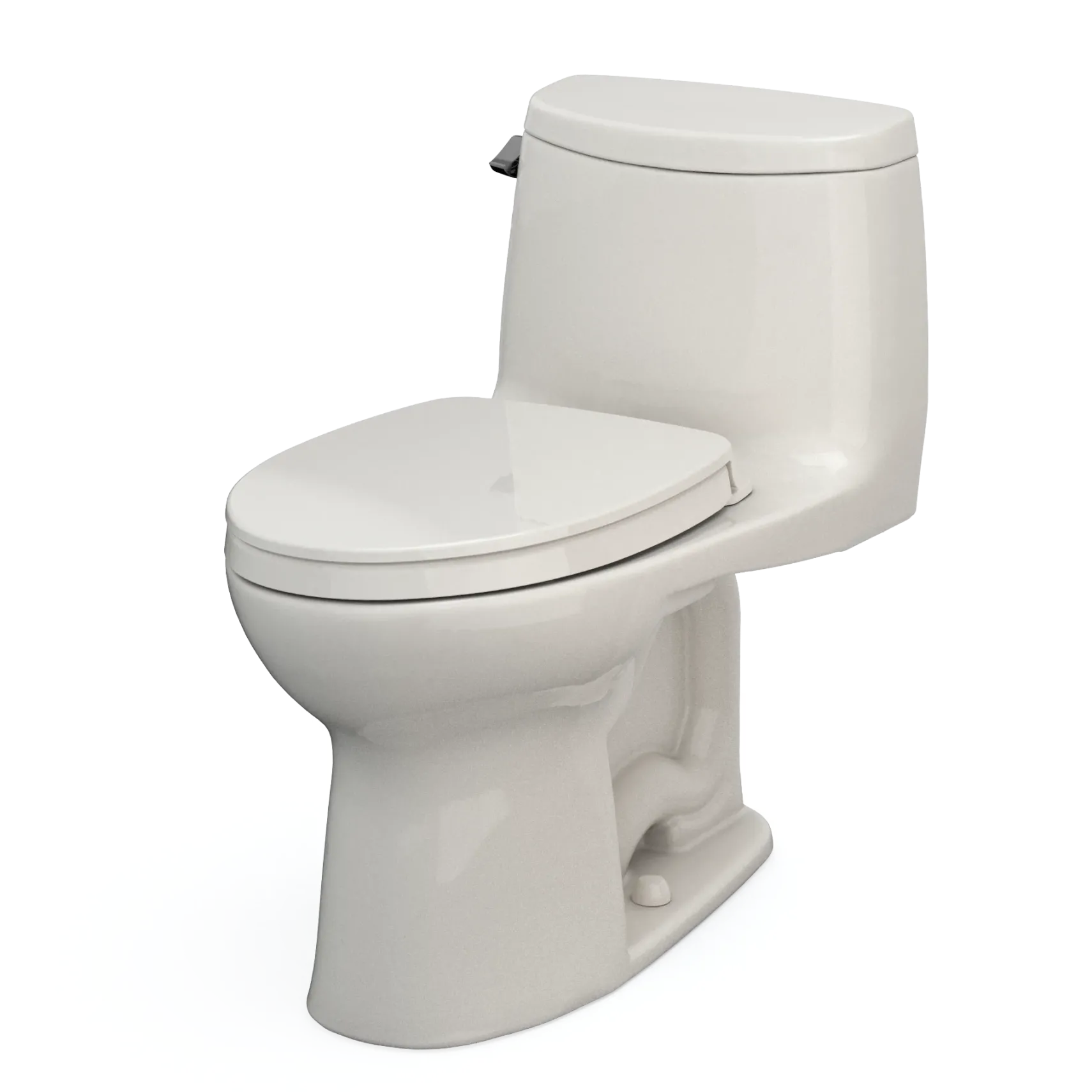 TOTO UltraMax II One-Piece Elongated 1.28 GPF Universal Height Toilet with CEFIONTECT and SS124 SoftClose Seat, WASHLET+ Ready, Colonial White, Vitreous China|Plastic, MS604124CEFG#11