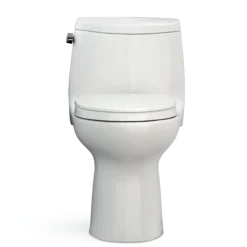 TOTO UltraMax II One-Piece Elongated 1.28 GPF Universal Height Toilet with CEFIONTECT and SS124 SoftClose Seat, WASHLET+ Ready, Colonial White, Vitreous China|Plastic, MS604124CEFG#11