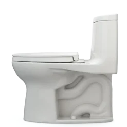 TOTO UltraMax II One-Piece Elongated 1.28 GPF Universal Height Toilet with CEFIONTECT and SS124 SoftClose Seat, WASHLET+ Ready, Colonial White, Vitreous China|Plastic, MS604124CEFG#11