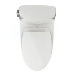 TOTO UltraMax II One-Piece Elongated 1.28 GPF Universal Height Toilet with CEFIONTECT and SS124 SoftClose Seat, WASHLET+ Ready, Colonial White, Vitreous China|Plastic, MS604124CEFG#11