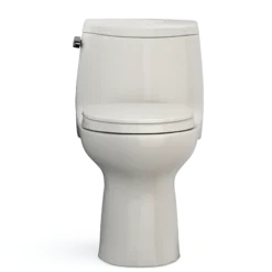 TOTO UltraMax II One-Piece Elongated 1.28 GPF Universal Height Toilet with CEFIONTECT and SS124 SoftClose Seat, WASHLET+ Ready, Sedona Beige, Vitreous China|Plastic, MS604124CEFG#12
