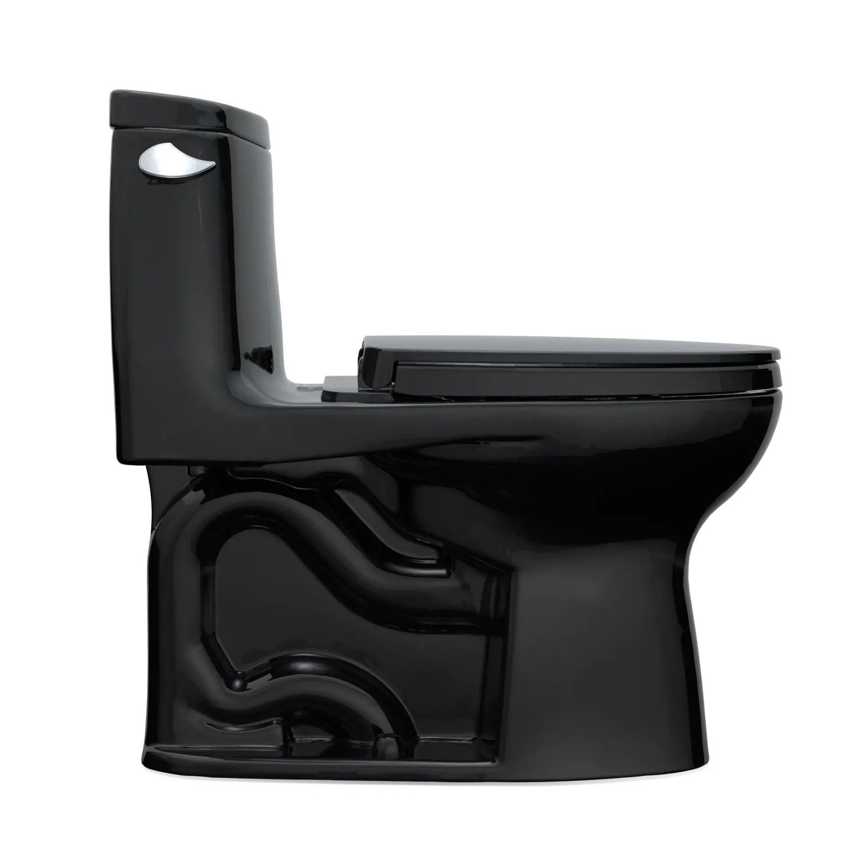 TOTO UltraMax II One-Piece Elongated 1.28 GPF Universal Height Toilet with SS124 SoftClose Seat, WASHLET+ Ready, Ebony, Vitreous China|Plastic, MS604124CEF#51