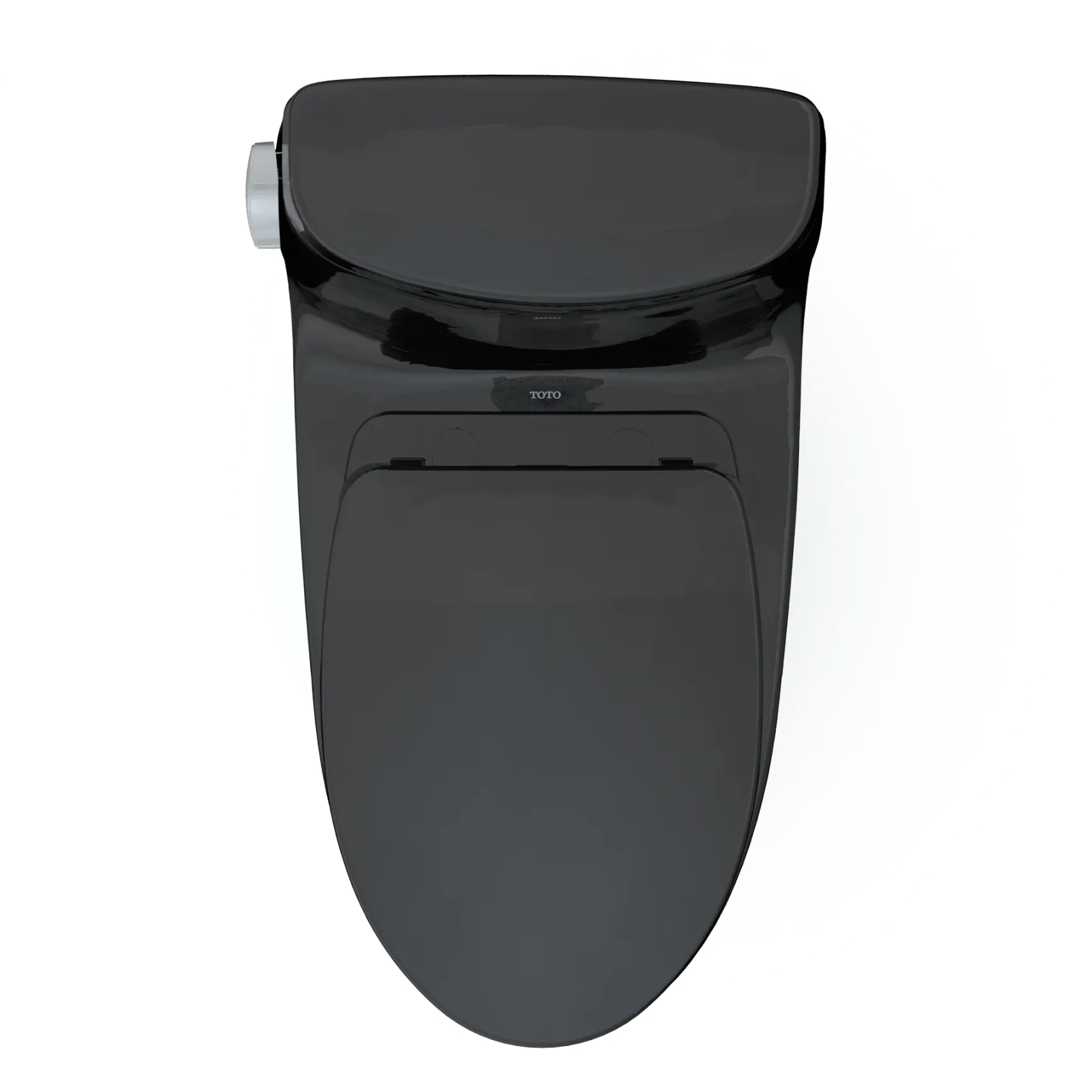 TOTO UltraMax II One-Piece Elongated 1.28 GPF Universal Height Toilet with SS124 SoftClose Seat, WASHLET+ Ready, Ebony, Vitreous China|Plastic, MS604124CEF#51