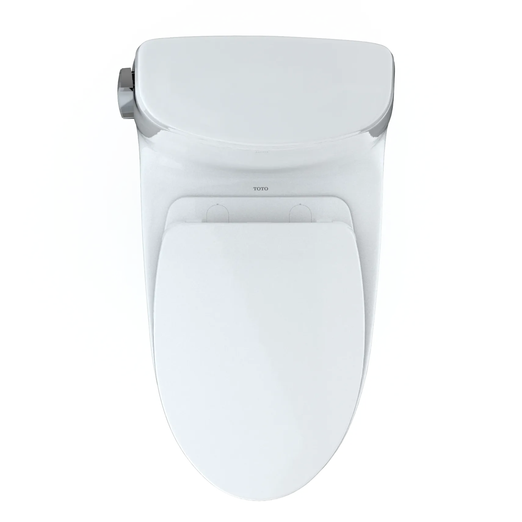 TOTO UltraMax II One-Piece Elongated 1.28 GPF Universal Height Toilet with CEFIONTECT and SS124 SoftClose Seat, WASHLET+ Ready, Cotton White, Vitreous China|Plastic, MS604124CEFG#01