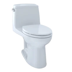 TOTO UltraMax One-Piece Elongated 1.6 GPF ADA Compliant Toilet, Cotton White, Vitreous China, MS854114SL#01