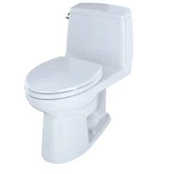 TOTO UltraMax One-Piece Elongated 1.6 GPF Toilet with CEFIONTECT, Cotton White, Vitreous China, MS854114SG#01