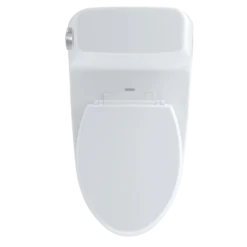 TOTO UltraMax One-Piece Elongated 1.6 GPF Toilet with CEFIONTECT, Cotton White, Vitreous China, MS854114SG#01