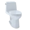 TOTO UltraMax One-Piece Elongated 1.6 GPF Toilet, Cotton White, Vitreous China, MS854114S#01