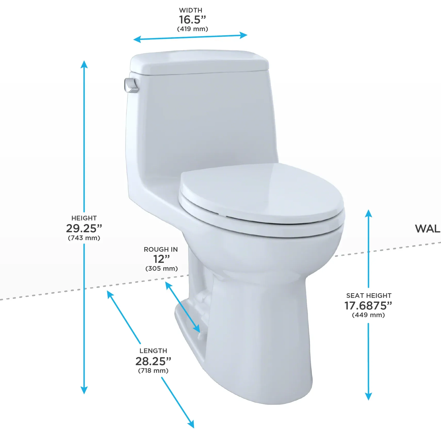TOTO UltraMax One-Piece Elongated 1.6 GPF ADA Compliant Toilet, Sedona Beige, Vitreous China, MS854114SL#12