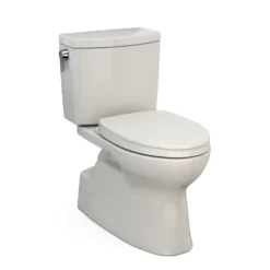 TOTO Vespin II 1G Two-Piece Elongated 1.0 GPF Universal Height Toilet with CEFIONTECT and SS124 SoftClose Seat, WASHLET+ Ready, Sedona Beige, Vitreous China|Plastic, MS474124CUFG#12
