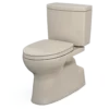 TOTO Vespin II 1G Two-Piece Elongated 1.0 GPF Universal Height Toilet with CEFIONTECT and SS124 SoftClose Seat, WASHLET+ Ready, Bone, Vitreous China|Plastic, MS474124CUFG#03