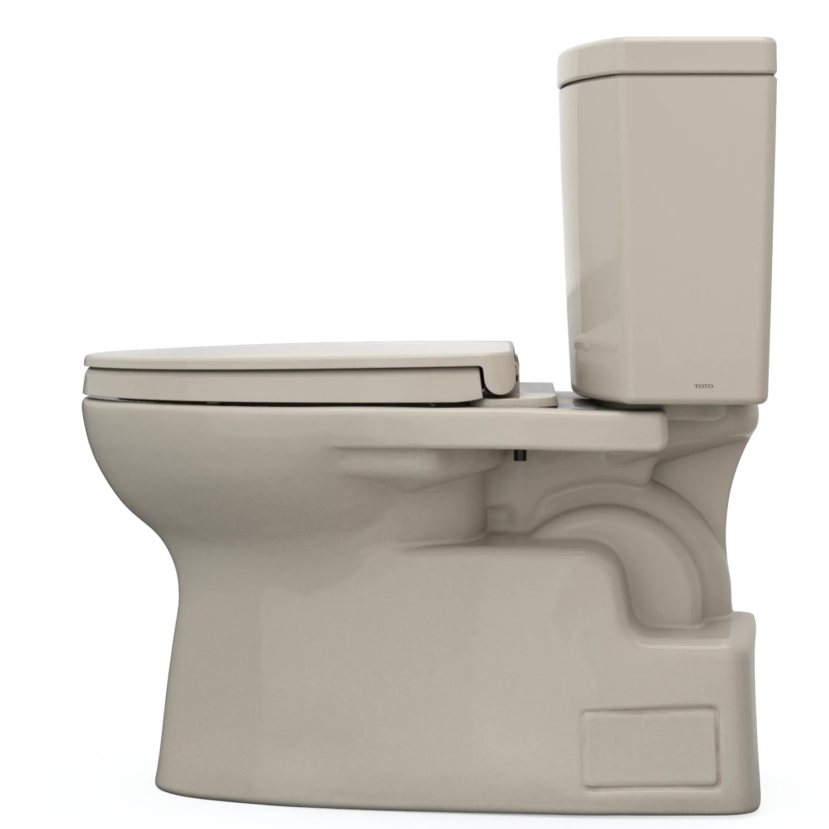 TOTO Vespin II 1G Two-Piece Elongated 1.0 GPF Universal Height Toilet with CEFIONTECT and SS124 SoftClose Seat, WASHLET+ Ready, Bone, Vitreous China|Plastic, MS474124CUFG#03