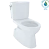 TOTO Vespin II 1G Two-Piece Elongated 1.0 GPF Universal Height Skirted Design Toilet with CEFIONTECT, Cotton White, Vitreous China, CST474CUFG#01