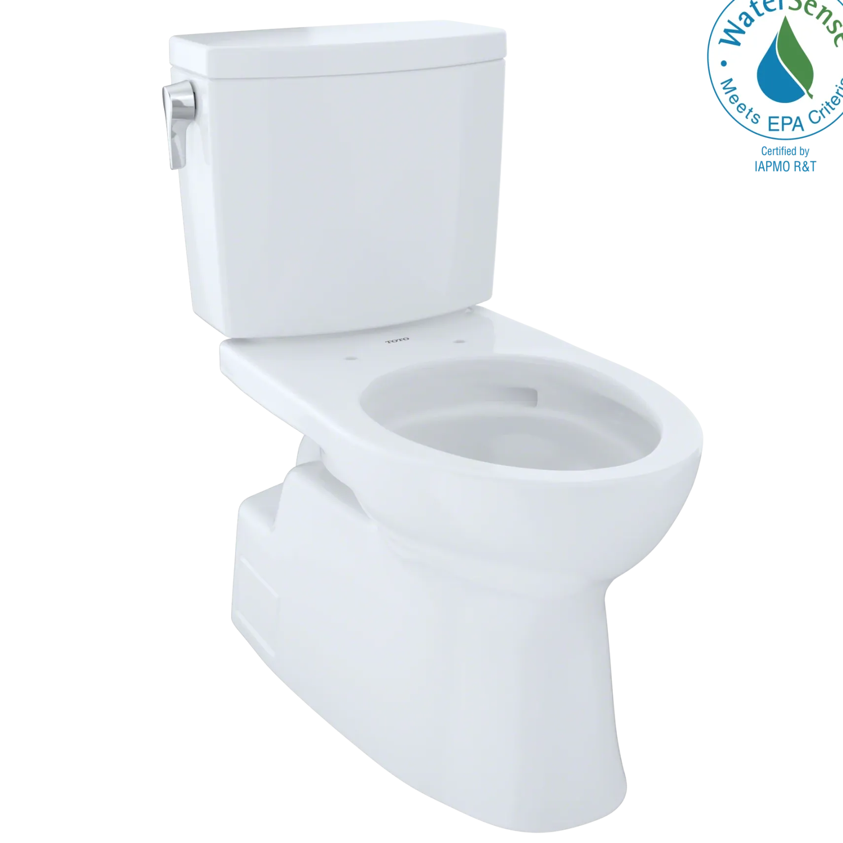 TOTO Vespin II 1G Two-Piece Elongated 1.0 GPF Universal Height Skirted Design Toilet with CEFIONTECT, Cotton White, Vitreous China, CST474CUFG#01