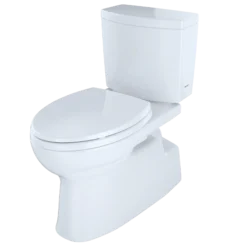 TOTO Vespin II 1G Two-Piece Elongated 1.0 GPF Universal Height Skirted Design Toilet with CEFIONTECT, Cotton White, Vitreous China, CST474CUFG#01