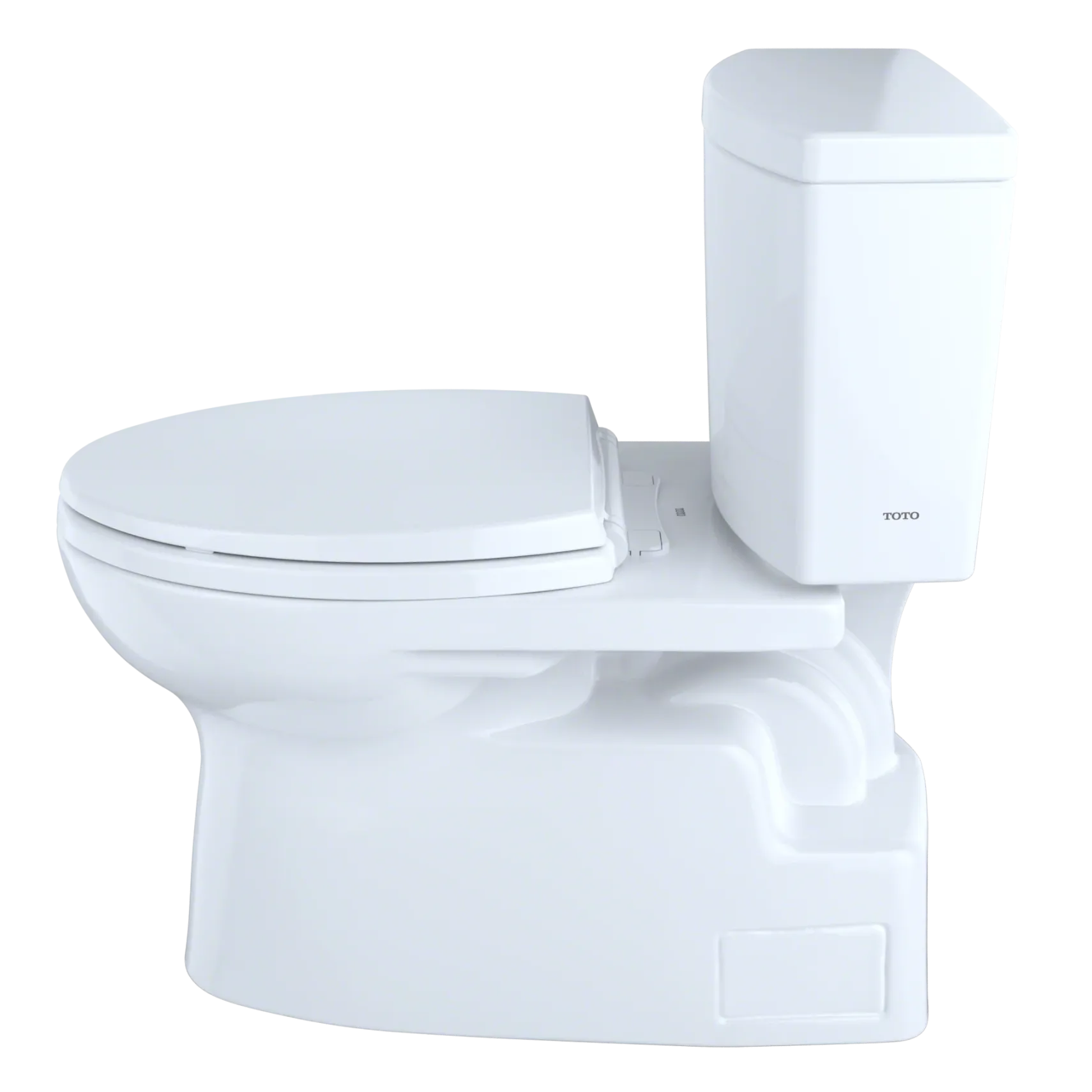 TOTO Vespin II 1G Two-Piece Elongated 1.0 GPF Universal Height Skirted Design Toilet with CEFIONTECT, Cotton White, Vitreous China, CST474CUFG#01