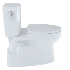 TOTO Vespin II 1G Two-Piece Elongated 1.0 GPF Universal Height Skirted Design Toilet with CEFIONTECT, Cotton White, Vitreous China, CST474CUFG#01