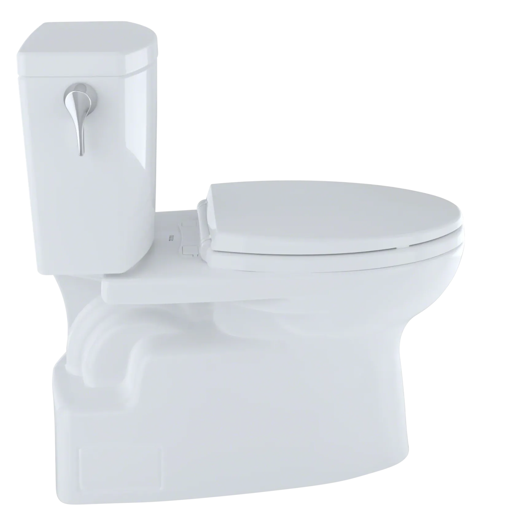 TOTO Vespin II 1G Two-Piece Elongated 1.0 GPF Universal Height Skirted Design Toilet with CEFIONTECT, Cotton White, Vitreous China, CST474CUFG#01