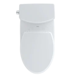 TOTO Vespin II 1G Two-Piece Elongated 1.0 GPF Universal Height Skirted Design Toilet with CEFIONTECT, Cotton White, Vitreous China, CST474CUFG#01