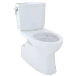 TOTO Vespin II 1G Two-Piece Elongated 1.0 GPF Universal Height Skirted Design Toilet with CEFIONTECT, Cotton White, Vitreous China, CST474CUFG#01