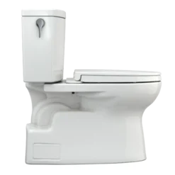 TOTO Vespin II 1G Two-Piece Elongated 1.0 GPF Universal Height Toilet with CEFIONTECT and SS124 SoftClose Seat, WASHLET+ Ready, Colonia White, Vitreous China|Plastic, Colonial White, MS474124CUFG#11
