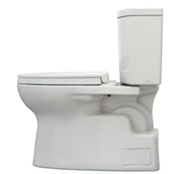 TOTO Vespin II 1G Two-Piece Elongated 1.0 GPF Universal Height Toilet with CEFIONTECT and SS124 SoftClose Seat, WASHLET+ Ready, Colonia White, Vitreous China|Plastic, Colonial White, MS474124CUFG#11