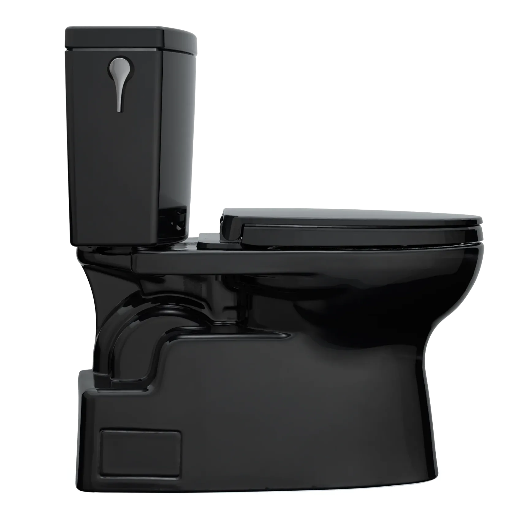 TOTO Vespin II 1G Two-Piece Elongated 1.0 GPF Universal Height Toilet with SS124 SoftClose Seat, WASHLET+ Ready, Ebony, Vitreous China|Plastic, MS474124CUF#51