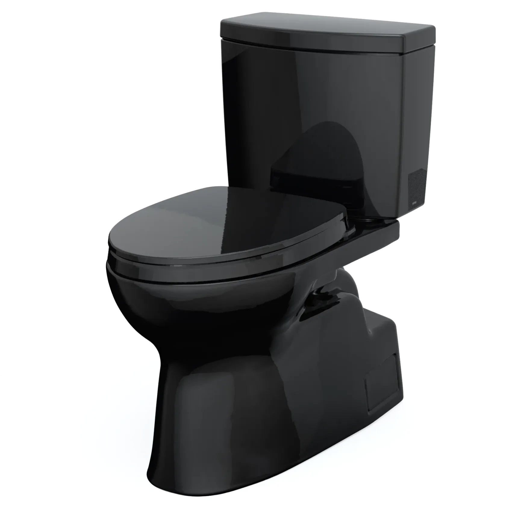 TOTO Vespin II 1G Two-Piece Elongated 1.0 GPF Universal Height Toilet with SS124 SoftClose Seat, WASHLET+ Ready, Ebony, Vitreous China|Plastic, MS474124CUF#51