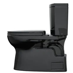 TOTO Vespin II 1G Two-Piece Elongated 1.0 GPF Universal Height Toilet with SS124 SoftClose Seat, WASHLET+ Ready, Ebony, Vitreous China|Plastic, MS474124CUF#51