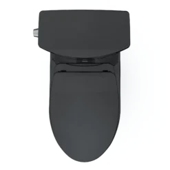 TOTO Vespin II 1G Two-Piece Elongated 1.0 GPF Universal Height Toilet with SS124 SoftClose Seat, WASHLET+ Ready, Ebony, Vitreous China|Plastic, MS474124CUF#51
