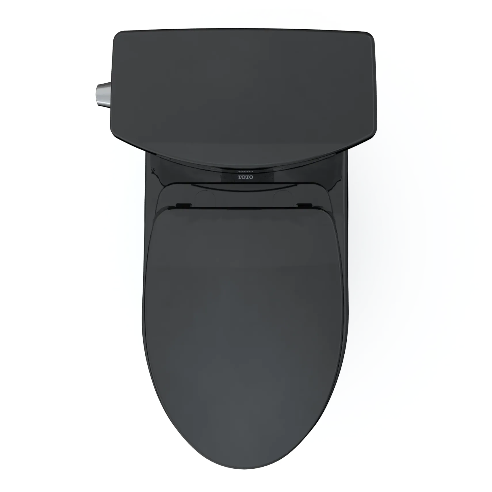 TOTO Vespin II 1G Two-Piece Elongated 1.0 GPF Universal Height Toilet with SS124 SoftClose Seat, WASHLET+ Ready, Ebony, Vitreous China|Plastic, MS474124CUF#51