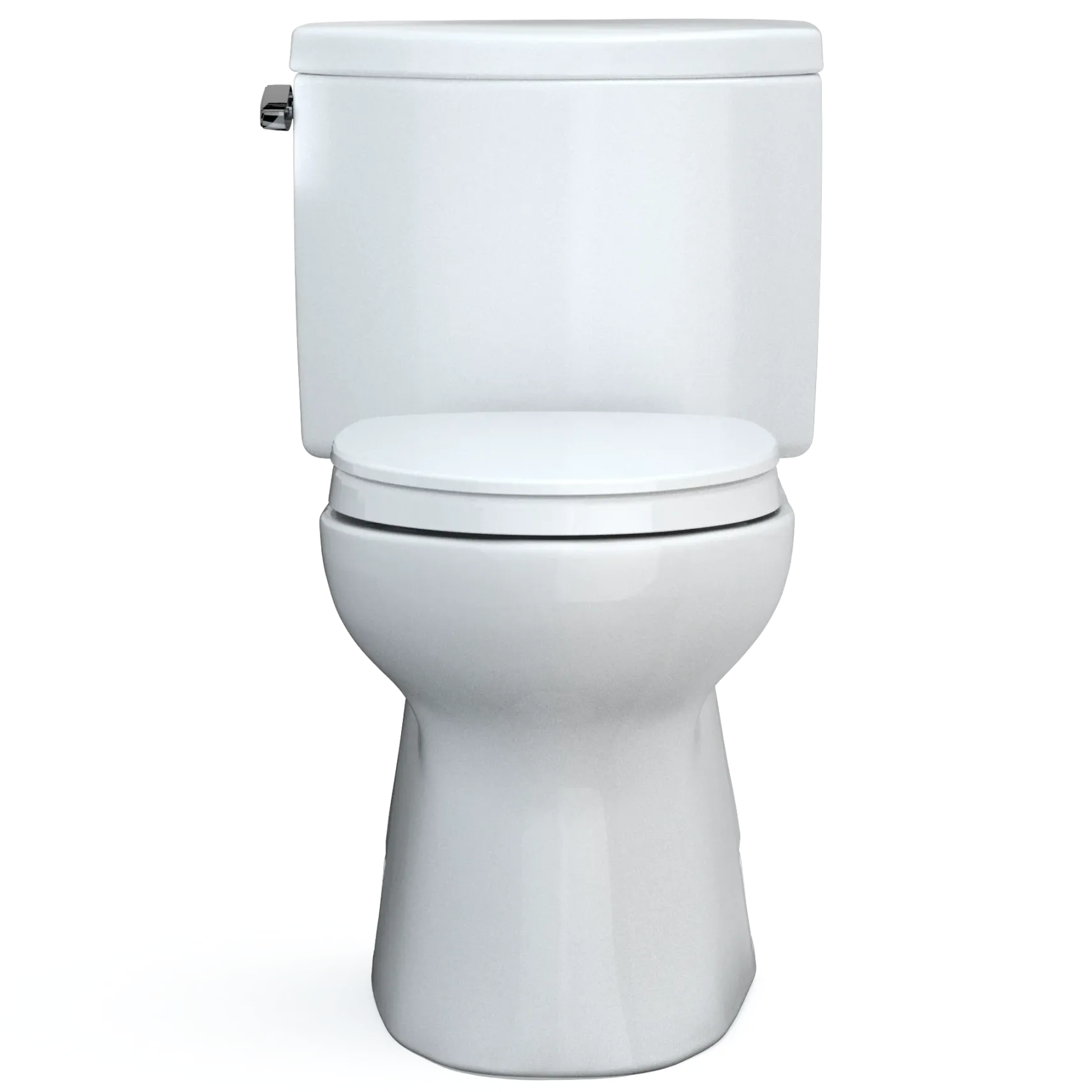 TOTO Vespin II Two-Piece Elongated 1.28 GPF Universal Height Toilet with CEFIONTECT and SS124 SoftClose Seat, WASHLET+ Ready, Cotton White, Vitreous China|Plastic, MS474124CEFG#01
