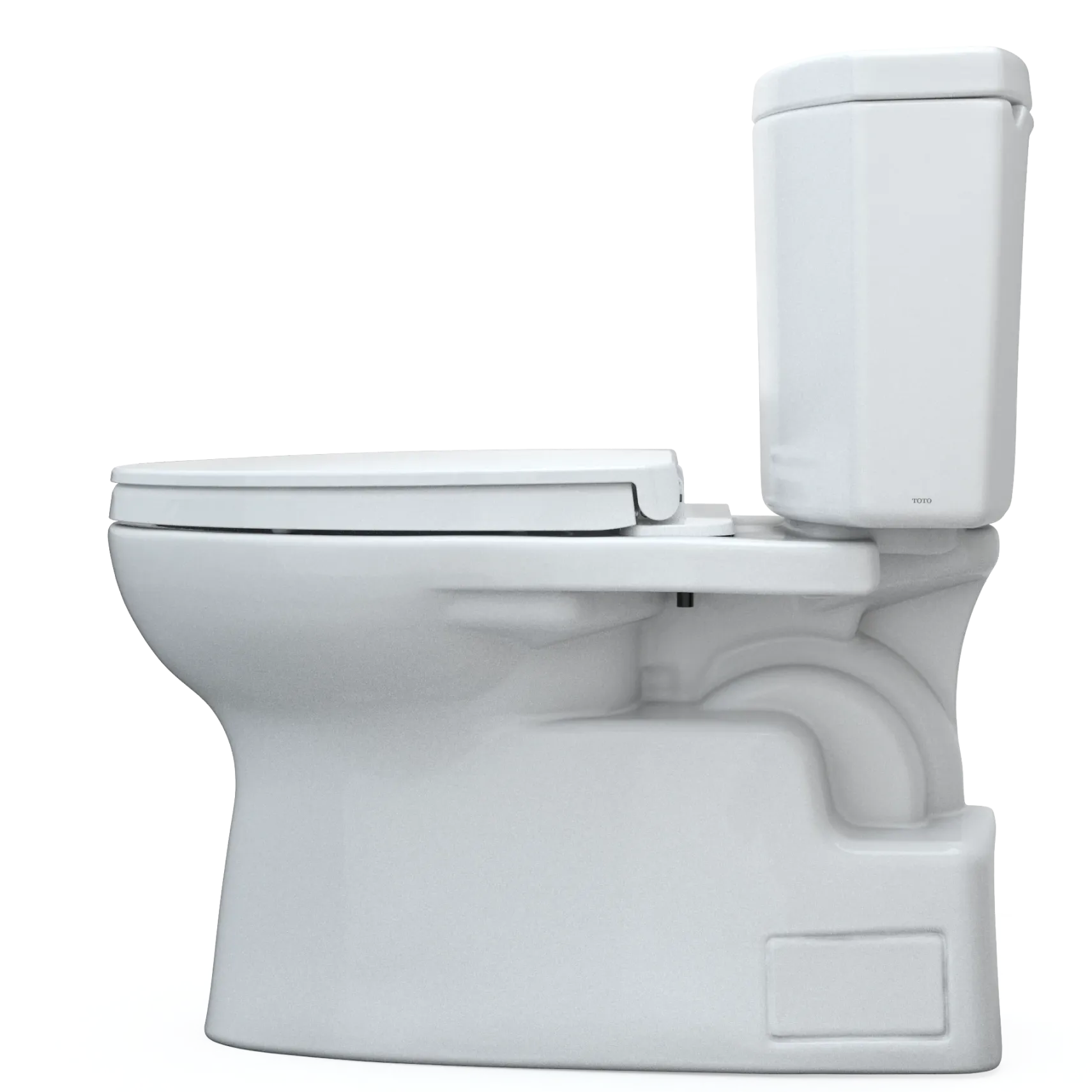 TOTO Vespin II Two-Piece Elongated 1.28 GPF Universal Height Toilet with CEFIONTECT and SS124 SoftClose Seat, WASHLET+ Ready, Cotton White, Vitreous China|Plastic, MS474124CEFG#01