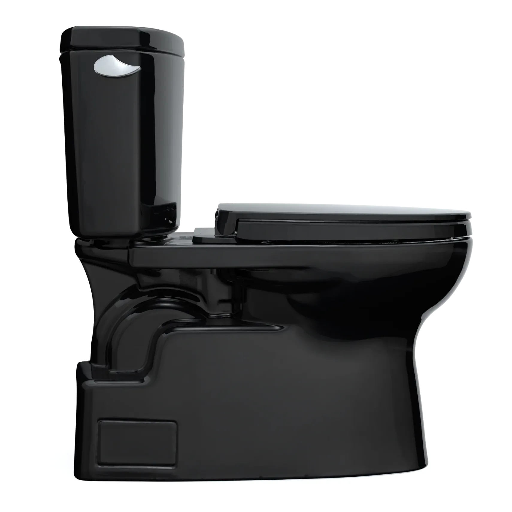 TOTO Vespin II Two-Piece Elongated 1.28 GPF Universal Height Toilet with SS124 SoftClose Seat, WASHLET+ Ready, Cotton White, Vitreous China|Plastic, Ebony, MS474124CEF#51