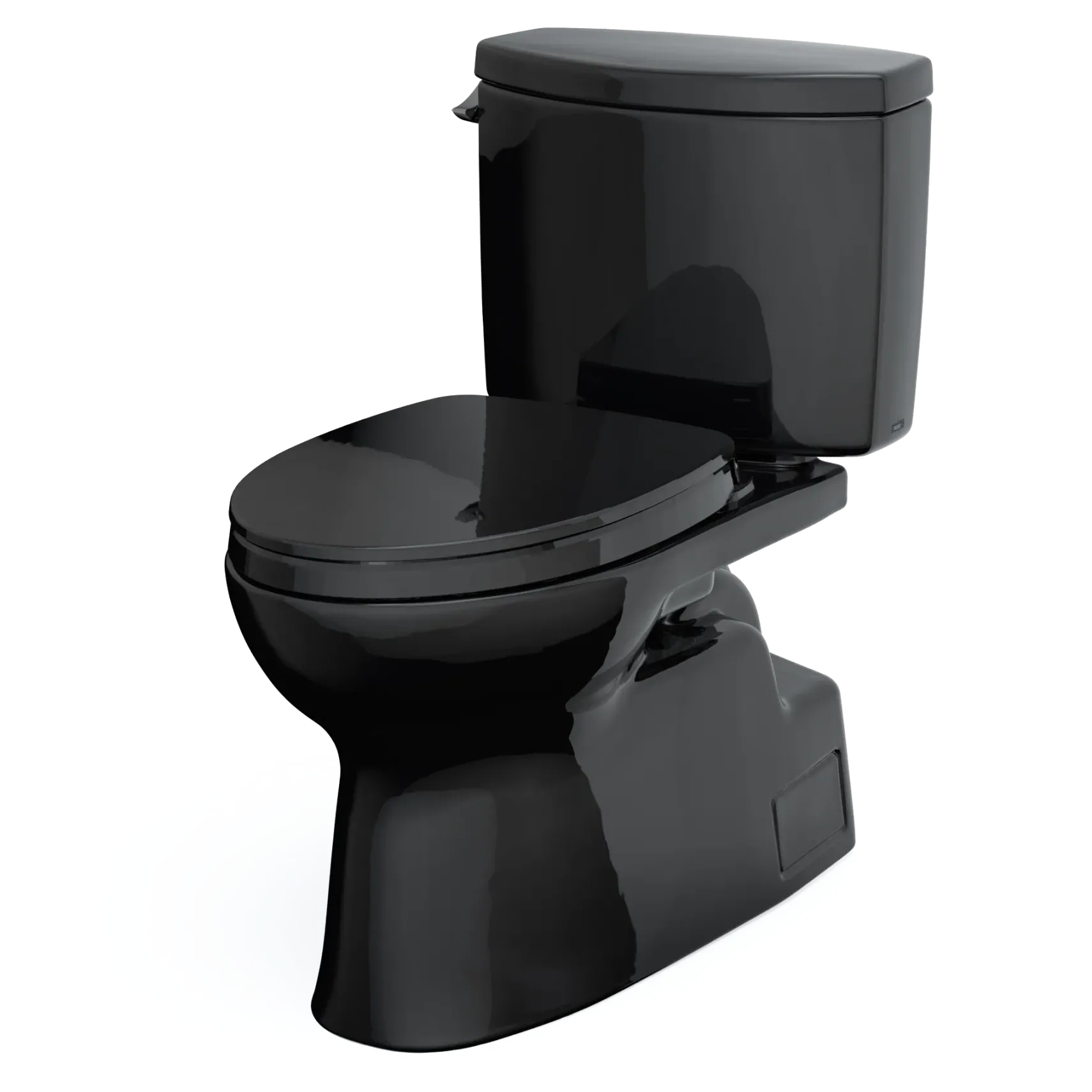 TOTO Vespin II Two-Piece Elongated 1.28 GPF Universal Height Toilet with SS124 SoftClose Seat, WASHLET+ Ready, Cotton White, Vitreous China|Plastic, Ebony, MS474124CEF#51