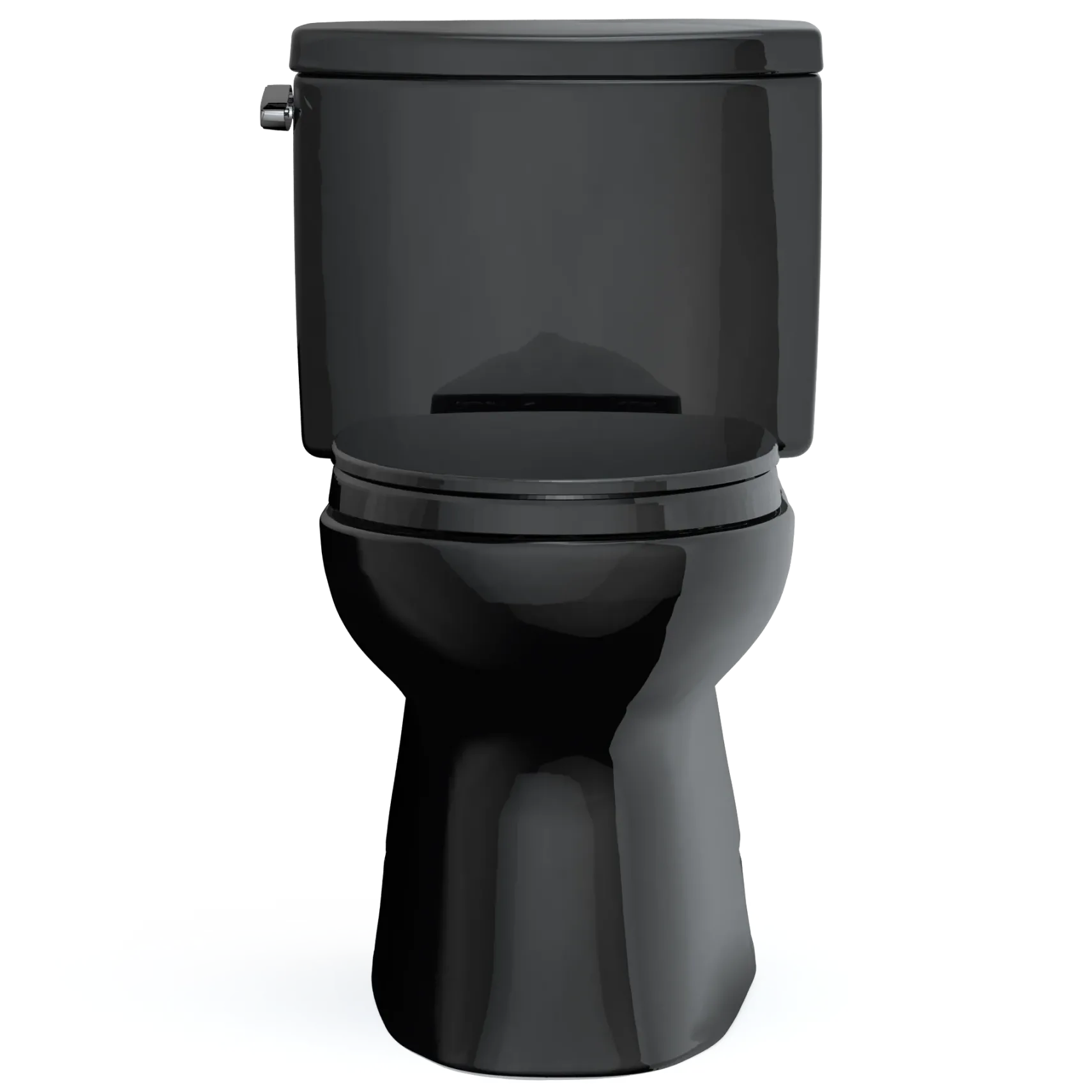 TOTO Vespin II Two-Piece Elongated 1.28 GPF Universal Height Toilet with SS124 SoftClose Seat, WASHLET+ Ready, Cotton White, Vitreous China|Plastic, Ebony, MS474124CEF#51