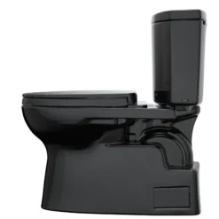 TOTO Vespin II Two-Piece Elongated 1.28 GPF Universal Height Toilet with SS124 SoftClose Seat, WASHLET+ Ready, Cotton White, Vitreous China|Plastic, Ebony, MS474124CEF#51
