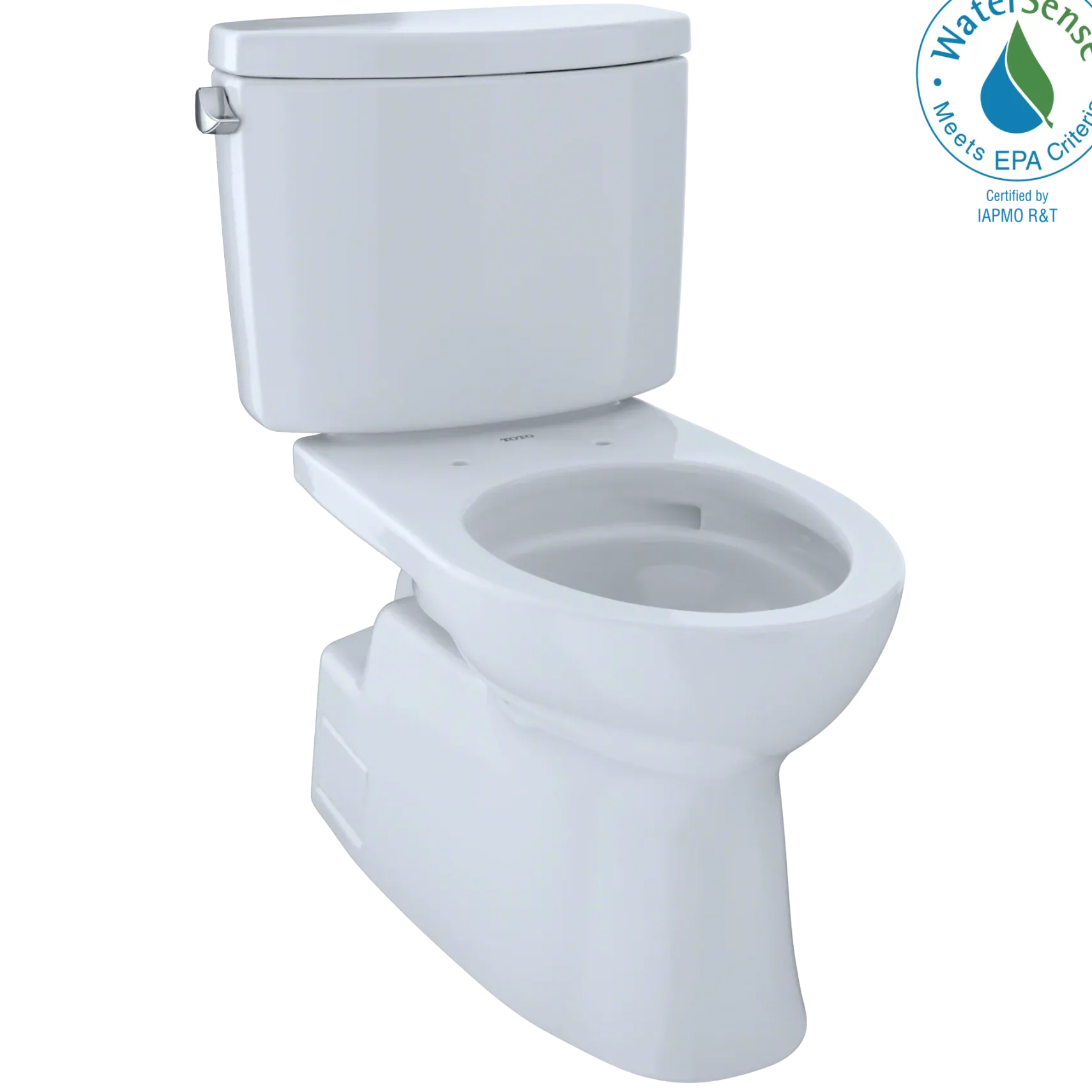 TOTO Vespin II Two-Piece Elongated 1.28 GPF Universal Height Skirted Design Toilet with CEFIONTECT, Cotton White, Vitreous China, CST474CEFG#01