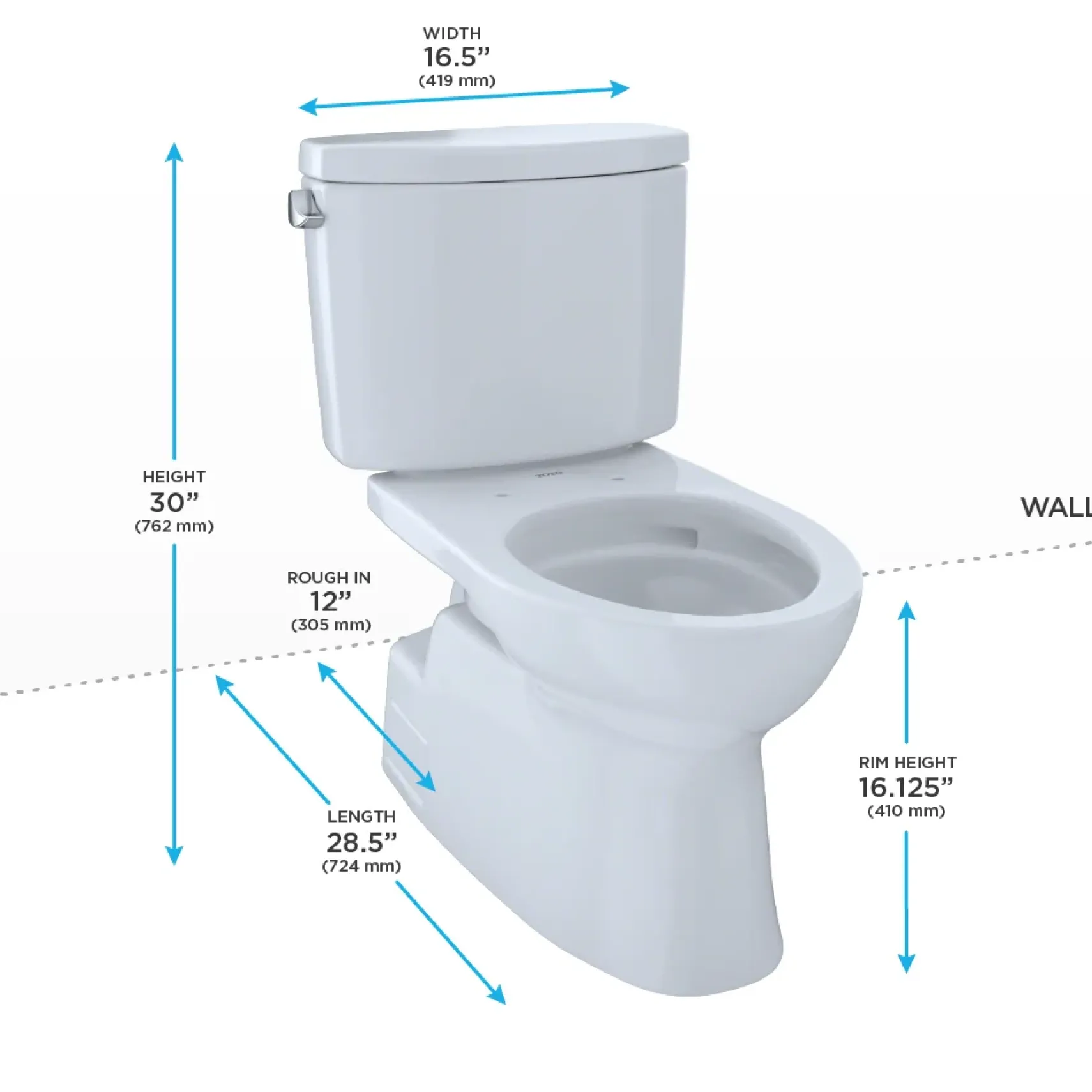 TOTO Vespin II Two-Piece Elongated 1.28 GPF Universal Height Skirted Design Toilet with CEFIONTECT, Cotton White, Vitreous China, CST474CEFG#01