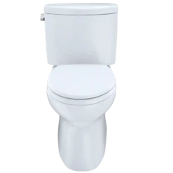 TOTO Vespin II Two-Piece Elongated 1.28 GPF Universal Height Skirted Design Toilet with CEFIONTECT, Cotton White, Vitreous China, CST474CEFG#01