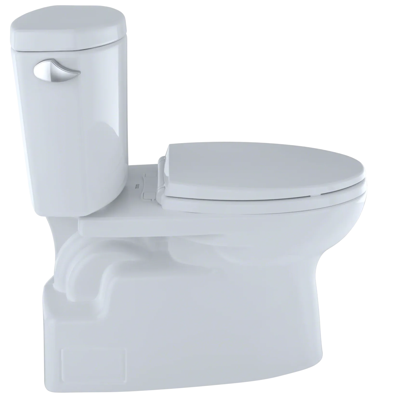 TOTO Vespin II Two-Piece Elongated 1.28 GPF Universal Height Skirted Design Toilet with CEFIONTECT, Cotton White, Vitreous China, CST474CEFG#01